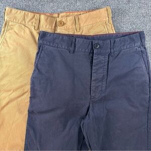 Lot of 2 Alex Mill Women’s Boyish Chinos High Waist Relaxed Fit Retro Utility 12